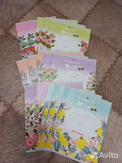 Тетради 12 л. в косую линейку