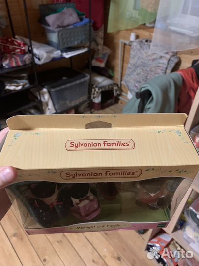 Sylvanian families семья черных котов