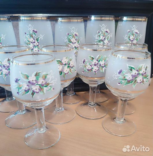 Бокалы, Фужеры Чехословакия 60-70-е Богемия