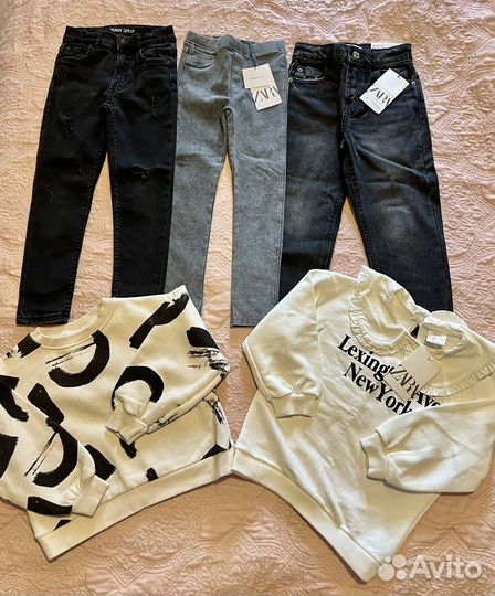 Джинсы и свитшот zara 116