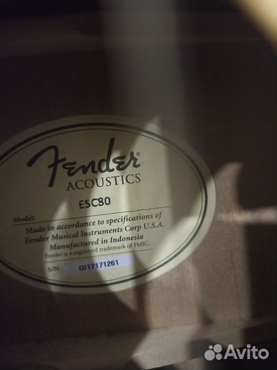 Классическая гитара fender