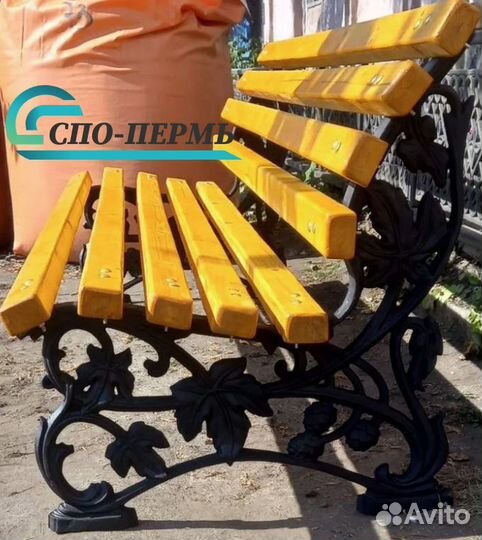 Скамейка парковая чугунная «Флора» Сл-1