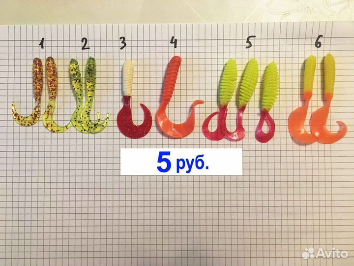 Корм для рыбы, приманки силиконовые