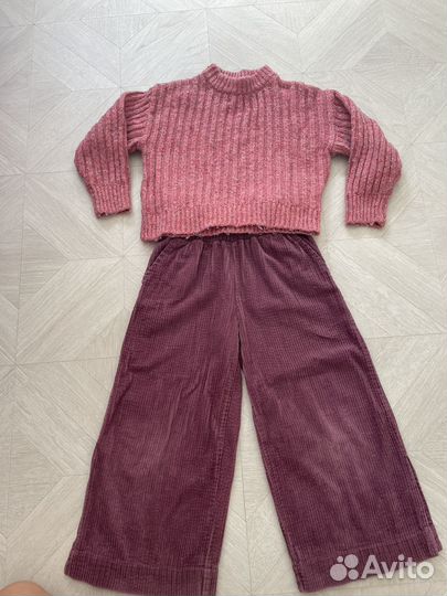 Свитер и брюки вельвет zara 7 лет