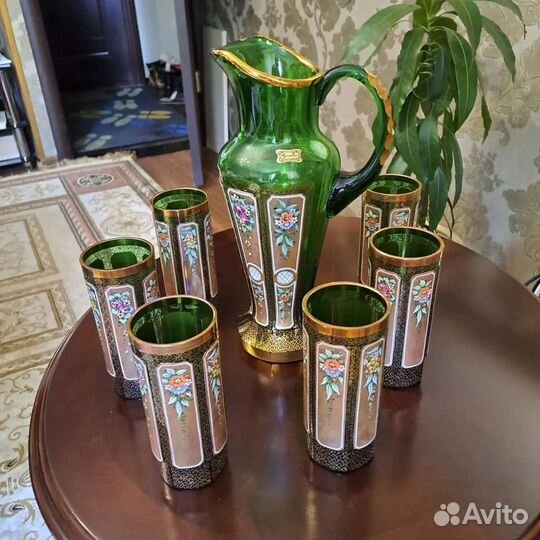 Графин и бокалы богемия