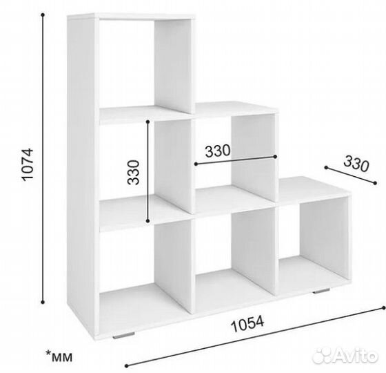 Стеллаж новый лесенка 6 секций