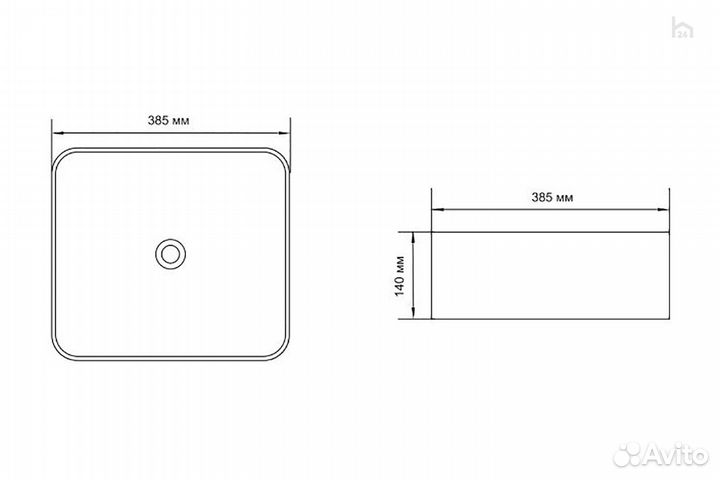 Раковина накладная City-1