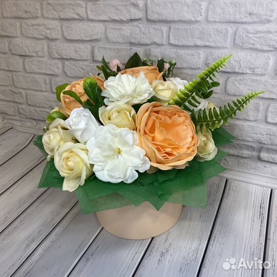 Букет из мыльных роз