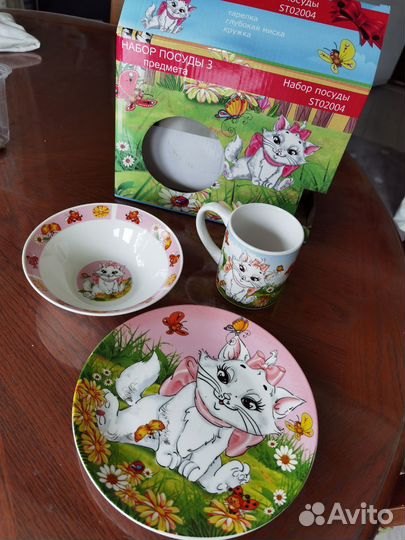 Набор посуды детский 3 предмета для девочки