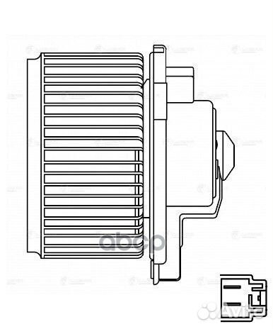 Мотор печки Toyota Land Cruiser 100 (98) (квад