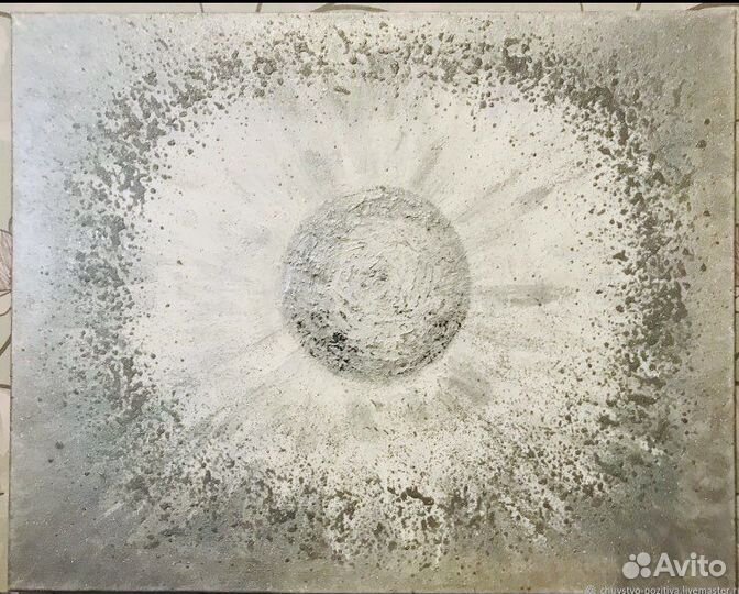 Интерьерная картина большая серебряная 100х80 см