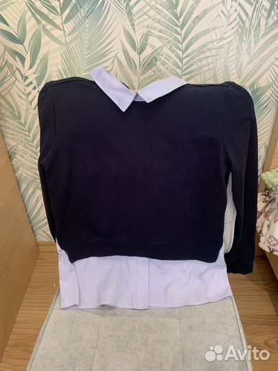 Блузка, джемпер обманка школьный