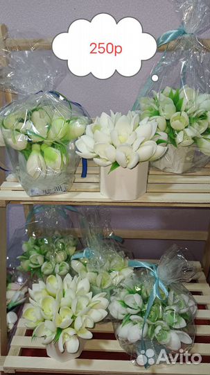 Мыло ручной работы,букеты из мыла