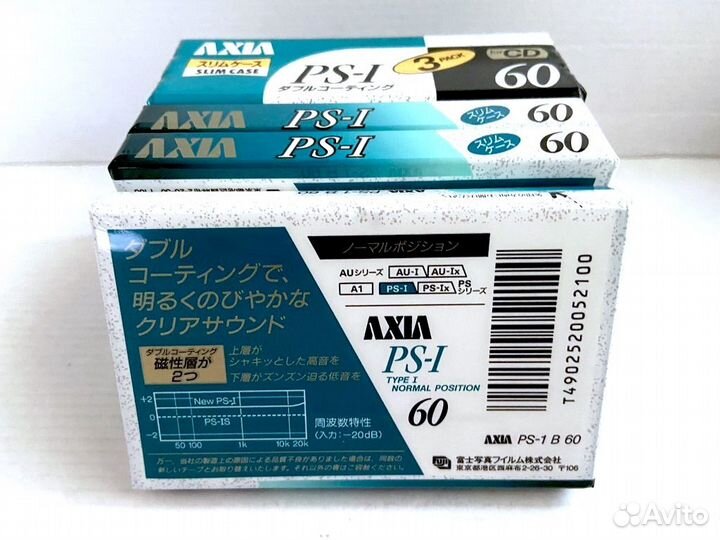Аудиокассета кассета Axia (Fuji) PS-I 60 - 1991 г