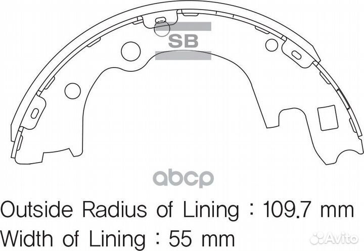 SA135SNS 583054FA01 колодки барабанные з Hyu