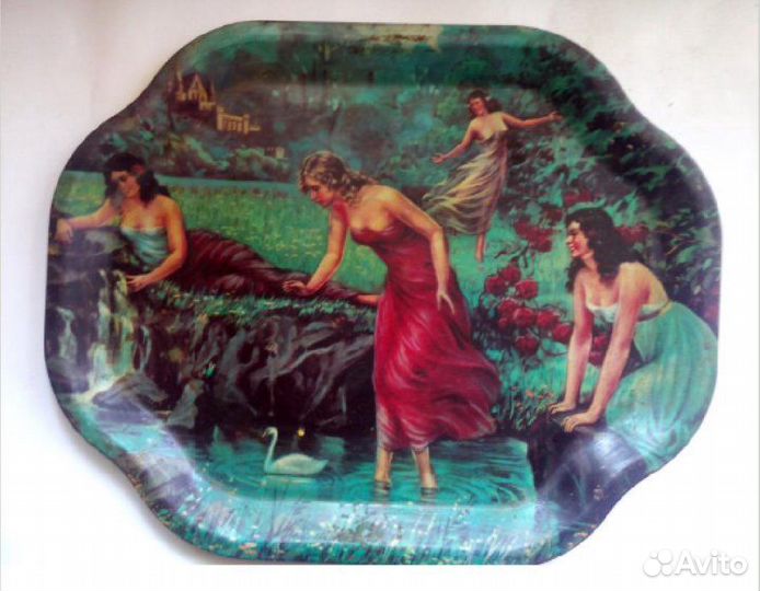 Подносы металл эмаль СССР