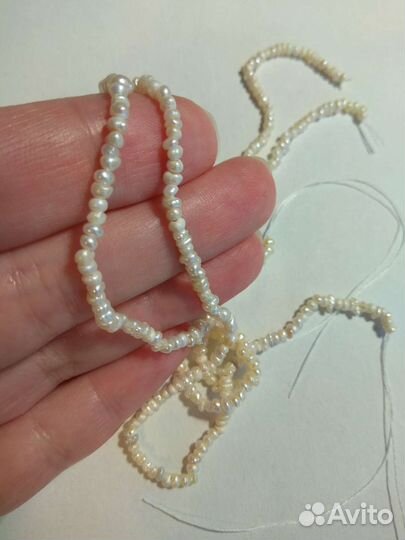 Бусины из натурального пресноводного жемчуга