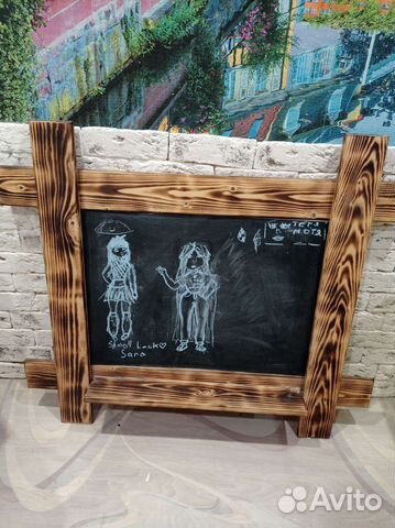 Мелованная доска в стиле лофт подвесная