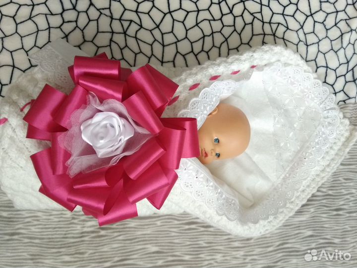 Плед ручной вязки