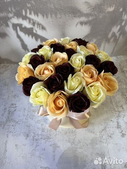 Большой букет из мыла 35 роз