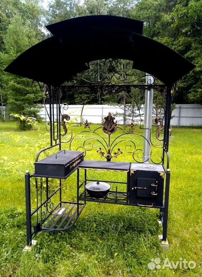 Мангал с печью