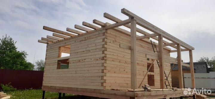 Дом из бруса под усадку