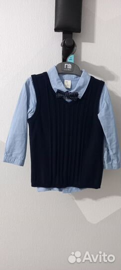 Комплект нарядный, рубашка и жилетка, костюм