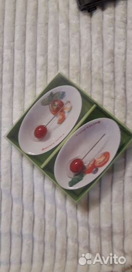 Набор салатников с вилочками керамика