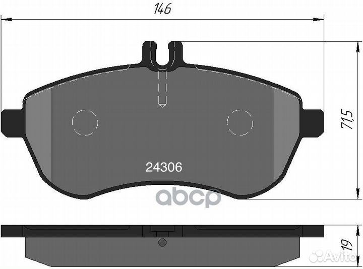 Колодки тормозные дисковые передние к-т mercede