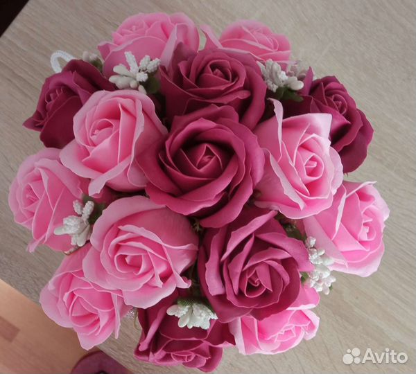 Букет из мыльных роз