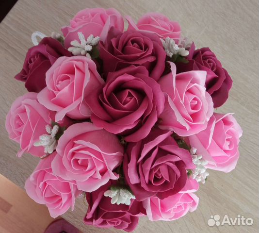 Букет из мыльных роз