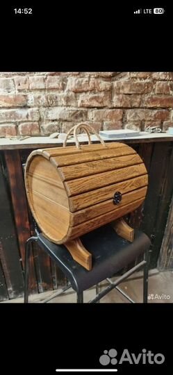 Бочка мини-бар из массива дуба