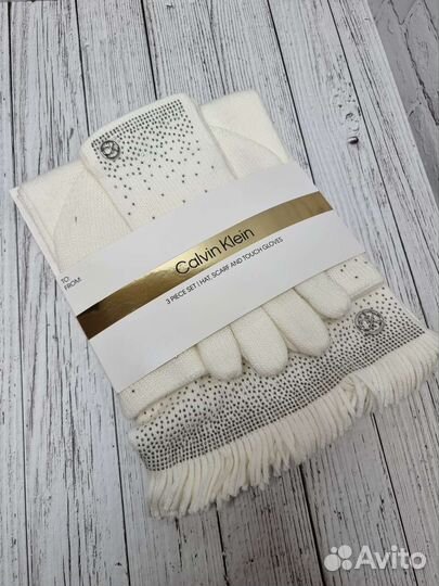Набор Calvin Klein шапка шарф перчатки оригинал
