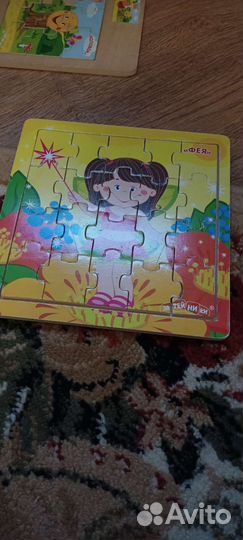 Деревянные пазлы для детей от 2х лет
