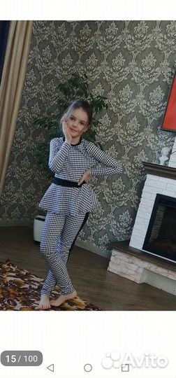 Костюм брючный для девочки 122-128