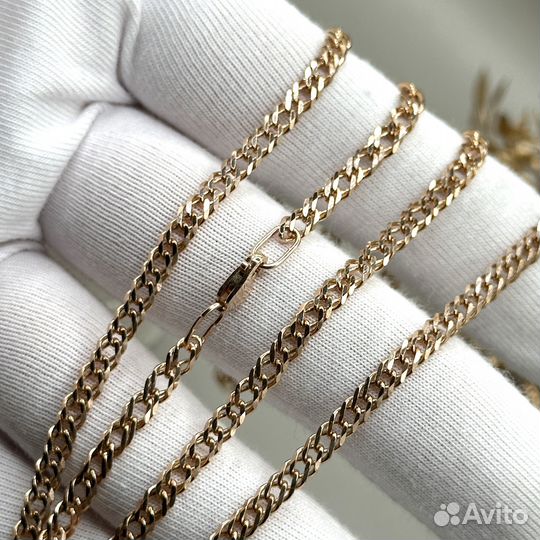 Новая золотая цепь Ромб Адамас алмазная грань