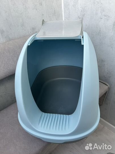 Лоток для кошек большой с крышкой закрытый дом