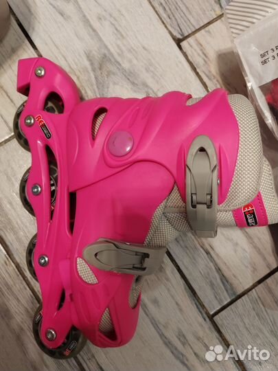 Роликовые коньки детские 32-35 + защита