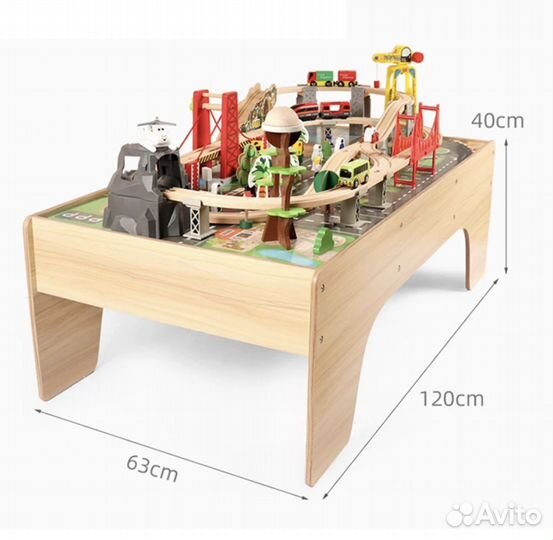 Железная дорога со столом дерево