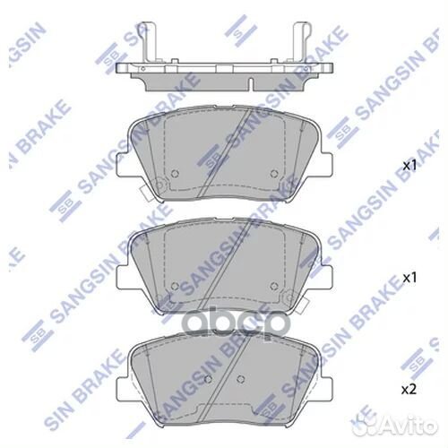 Колодки передние hyundai genesis G80 (2WD) 2016