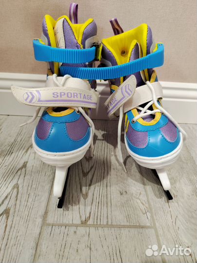 Коньки детские раздвижные 29 30 31 32 33 размер