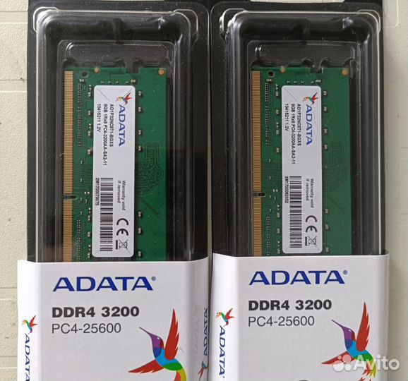 Оперативная память adata DDR4 8 GB 3200MHz SO-dimm