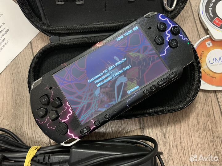 Sony PSP 3008 64gb 400+ игр коробка чек (комплект)