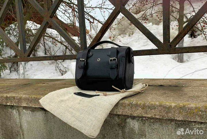 Сумка для велосипеда кожаная велолось, handmade