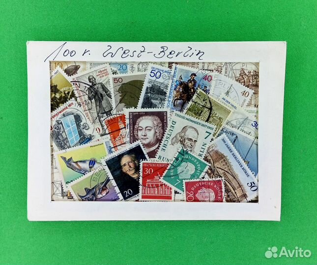 Почтовые марки, 100 штук, Западный Берлин