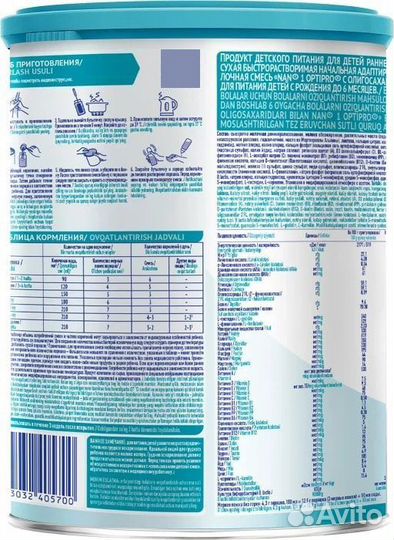 Смесь NAN 1 optipro молочная 800г., не вскрыта