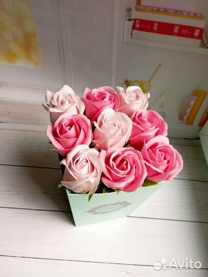 Букет из 9 пенных роз