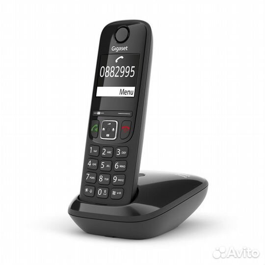 Радиотелефон dect Gigaset AS690 DUO RUS, черный