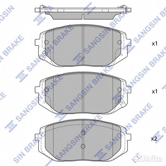 Колодки передние Kia K5 (2.5) SP4479