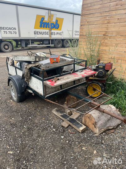 Мотоблок Нева с прицепом